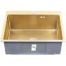 Мойка H6050G MELANA ProfLine 3,0/200 ЗОЛОТО врезная прямоугольная с коландером H6050G