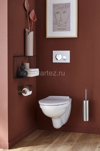 Клавиша двойного смыва Jacob Delafon хром глянцевый/белая матовая (E20859-CP-MWH)