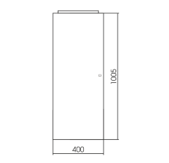 Зеркало Люмьер 400х1025 c подсветкой и диммером, сенсор выкл, светильник в комплекте (LED-00002518)