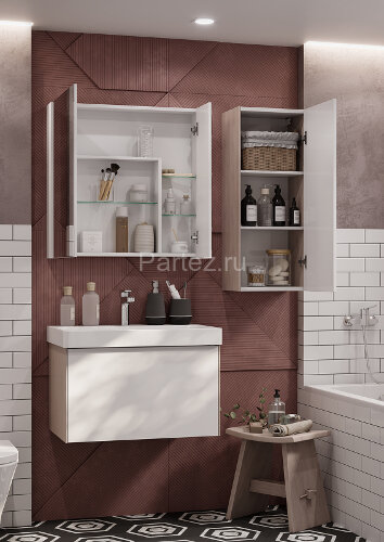 Зеркало-шкаф AQUATON Асти 70 белый (1A263402AX010)