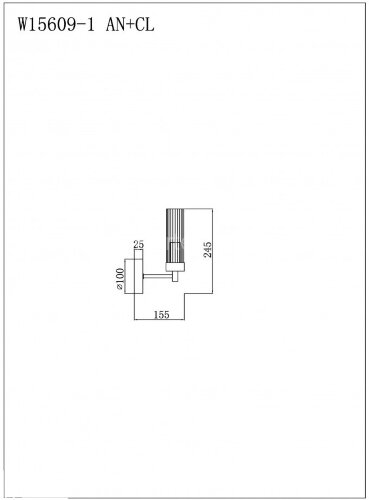 Бра iLamp W15609-1 AN+CL