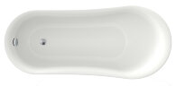 Ванна акриловая AZARIO CARDIFF 1700x760x800 свободностоящая, в комплекте с сифоном и металлическими