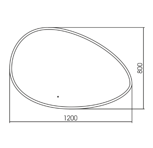 Зеркало AZARIO OMEGA 1200х800 c подсветкой и диммером, бесконтактный сенсор (LED-00002557)