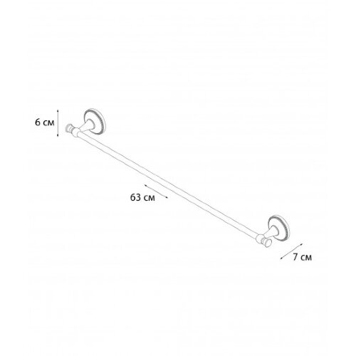 Полотенцедержатель трубчатый Fixsen Alfa, античная латунь (GR-9501)