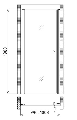 Душевая дверь Gemy New Rockcoco S03190C