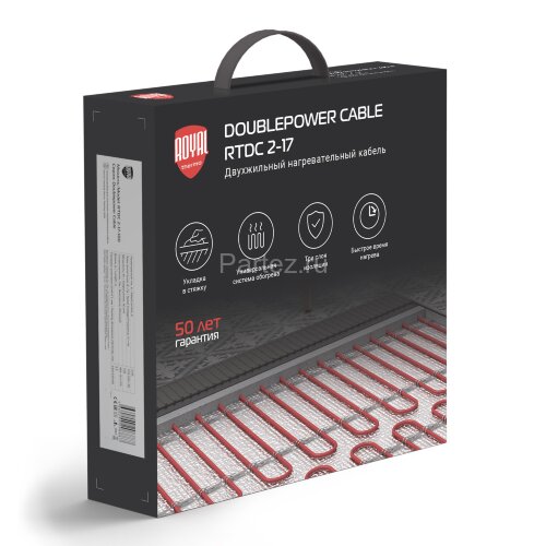 Кабель нагревательный Royal Thermo Doublepower Cable RTDC 2-17-1000 (комплект)