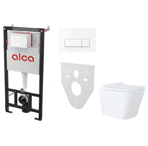 Сет инсталляция Alсa AM101/1120-4:1 RU M570-0001 + унитаз Teramo AZ-0052 с сиденьем микролифт