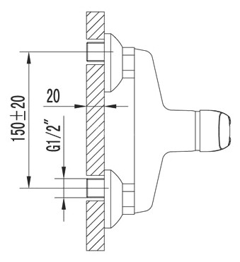 Смеситель для душа Lemark Omega LM3103C