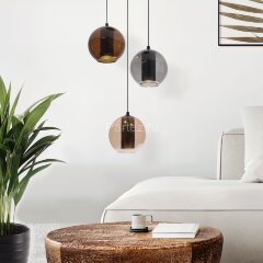 Подвесной светильник Eurosvet 50258/3 LED дымчатый/ бежевый/ шоколад