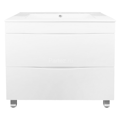 Комплект тумба Loranto Santorini 70 710х460х810 напольная, с раковиной Leon, Белый Глянец (CS0008697