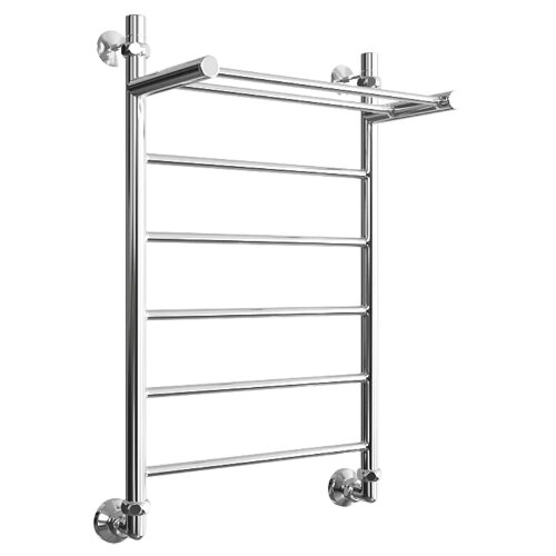 Полотенцесушитель водяной ДВИН FJ 80/60 с полкой 1"-1/2" К3 полированный (4627152137185)