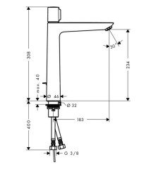 71752000 Talis Select E 240 смеситель для раковины