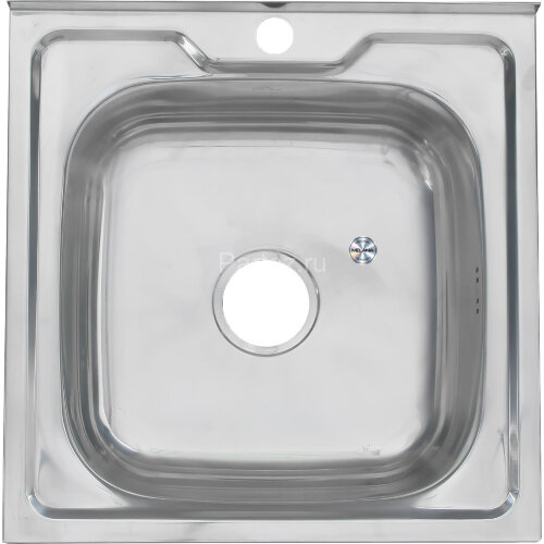 Мойка 5050 MELANA 0,8/180 накладная квадратная с сифоном (003 t *12)