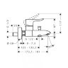 Hansgrohe 31480000 Metris Смеситель для ванны, однорычажный, ВМ, 1/2