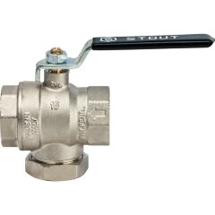 Кран шаровой с фильтром 1" Stout