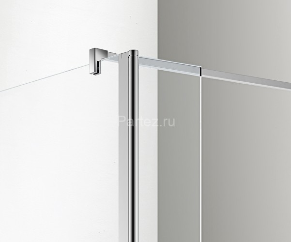 Душевая перегородка Azario CHICAGO 800х1950 прозрачное стекло 8 мм, подвижная доп.перегородка 30 см, цвет профиля серебро (AZ-NAR6321 800)