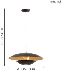 Подвесной светильник Eglo 95755