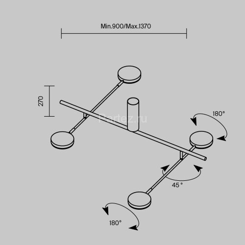 Потолочная люстра Maytoni MOD070CL-L30W3K