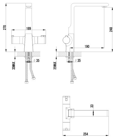 Смеситель для кухни термостатический Lemark Yeti LM7835C