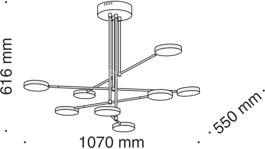 Потолочная люстра Maytoni MOD070PL-L48B3K