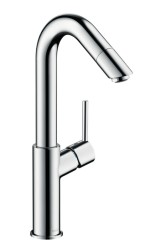 Hansgrohe 32055000 Talis Смеситель для раковины, однорычажный, 250, поворотный излив 60°, 1/2