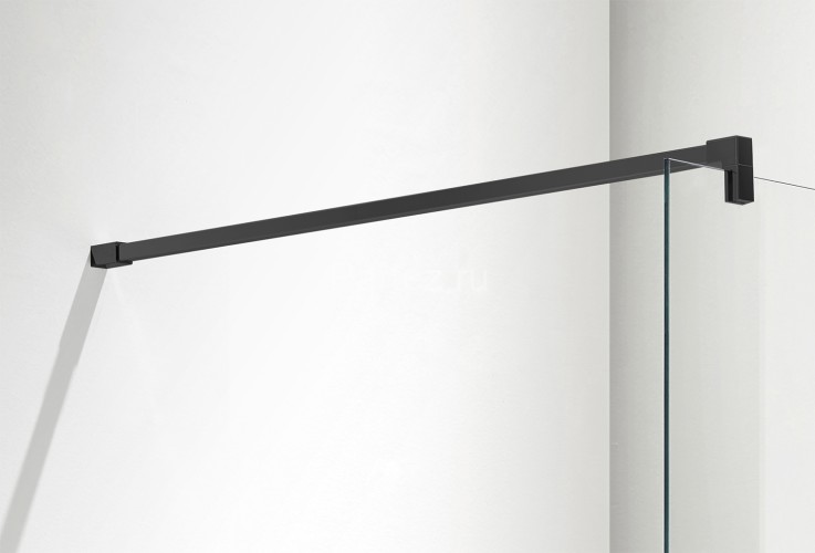 Душевая перегородка Azario CHICAGO Walk-in 1200x1950 прозрачное стекло 8 мм, цвет профиля черный (AZ-NAR6310 1200 Black)