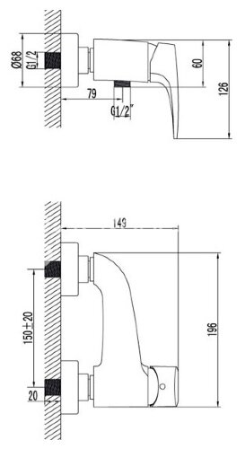 Смеситель для душа Lemark Shift LM4333C