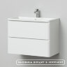 Комплект тумба Итана Roberto 80 (795х56х06) подвесная, с раковиной Adel 80, белый глянец (375043)