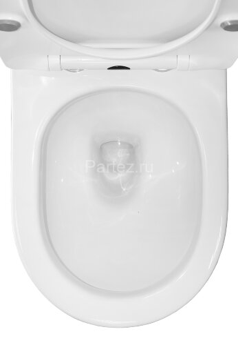 Унитаз-компакт напольный AZARIO Ambra 645x370x815 безободковый, в комплекте с арматурой Geberit и си