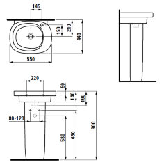 Пьедестал Laufen MIMO 76см, цвет розовый (8.1955.0.044.000.1)