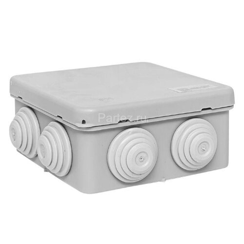 Коробка распаячная КМР-030-031 наружная с крышкой 80х80х50 АБС 7 мембранных вводов IP54 EKF plc-kmr-