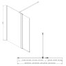 Душевая перегородка Azario CHICAGO 1400х1950 прозрачное стекло 8 мм, подвижная доп.перегородка 50 см, цвет профиля серебро (AZ-NAR6321 1400)