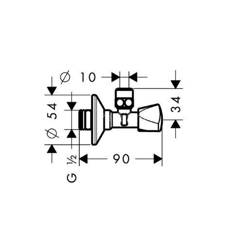 Hansgrohe 13902000 Вентиль угловой E, G 3/8