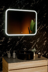 Зеркало AZARIO Стив 915х685, LED-подсветка с диммером, сенсорный выключатель (ФР-00000843)