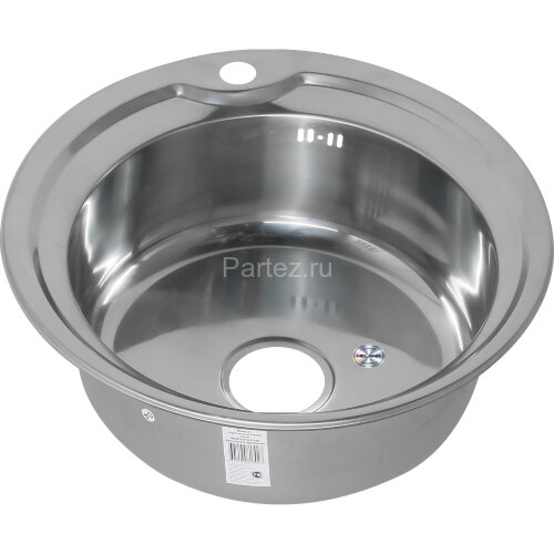 Мойка 510 N 0,6/170 врезная круглая с сифоном  (018a N*15)