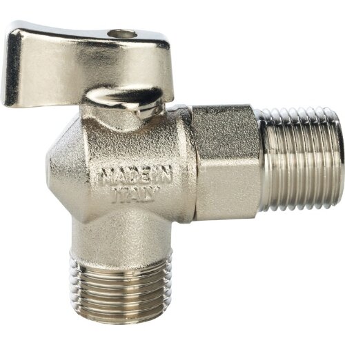 Кран шаровой угловой для стиральных машин 1/2"х1/2" Stout