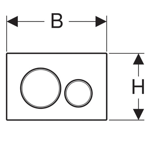 Кнопка смыва Geberit Sigma 20, двойной смыв, матовый хром (115.882.KH.1)