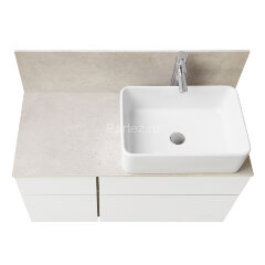 Столешница под раковину Aquaton Мишель 100 с панелью, бежевая (1A253303MIX40)