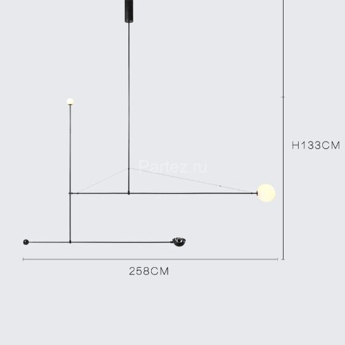 Потолочная люстра ImperiumLoft LINES-10