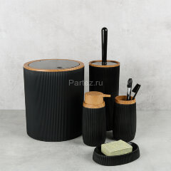 Ёрш для унитаза Fixsen Black Boom пластик, черный (FX-411-5)