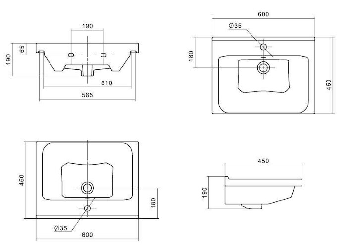 Раковина AQUATON Миранда-60, белая (1WH302421)