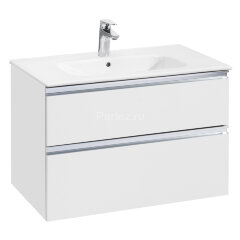 Модуль д/раковины Roca THE GAP 800 мм, 2 ящика, белый глянец