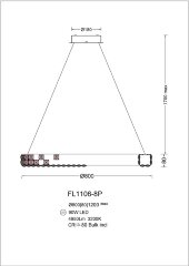 Подвесная люстра Fluorite FL1106-8P