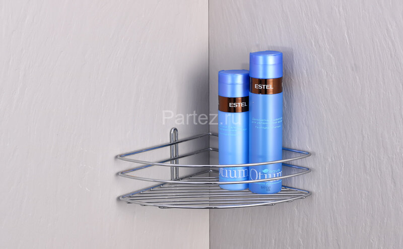 Полка угловая Fixsen одноэтажная, сталь, хром (FX-850-1)