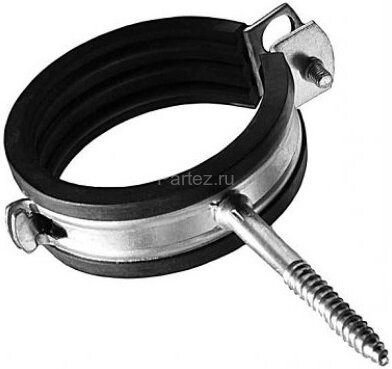 Хомут трубный с дюбелем и шурупом D 32 (1")