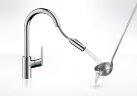 Hansgrohe 31815000 Focus Смеситель для кухни 240, однорычажный, с выдвижным душем, 1/2