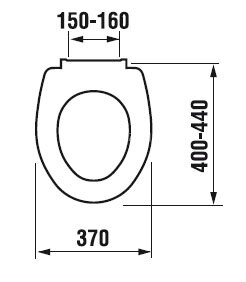 Крышка-сиденье для унитаза Jika ZET термопласт, стальные петли (8.9327.2.000.063.1)