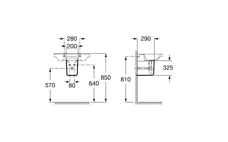 Полупьедестал для раковины Roca DEBBA (7.3379.9.100.Y)