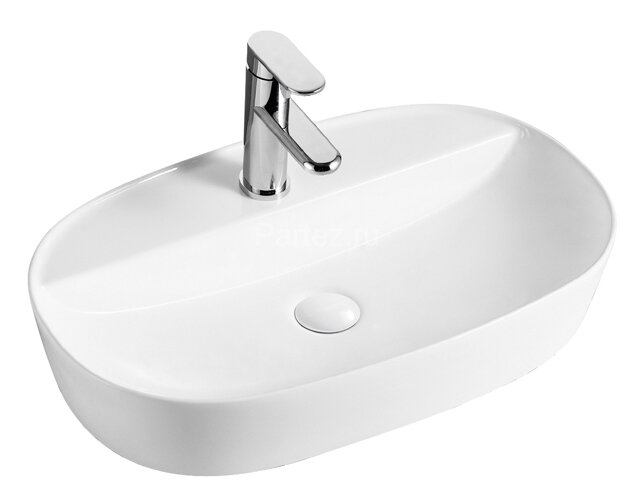 Раковина накладная Azario 610х400х120 овальная, белый (AZ-2203)