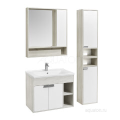 Зеркало-шкаф AQUATON Флай 80 дуб крафт (1A237702FAX10)